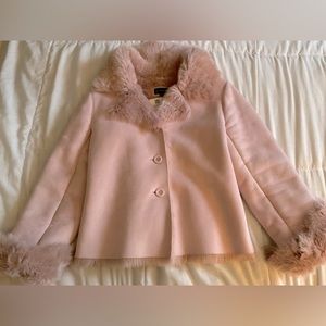 Pink Sherpa Faux fur jacket